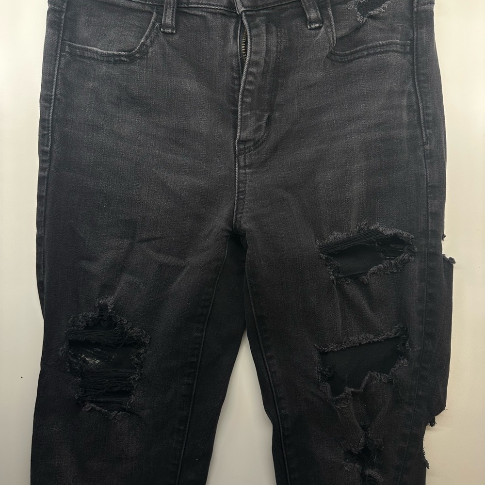 American Eagle Distressed Black Jeans